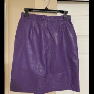 Evan Davies Leather Skirt - Size 10